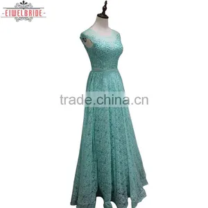 Floor Length A Line Lace Appliqued Evening Dress thumbnail-2