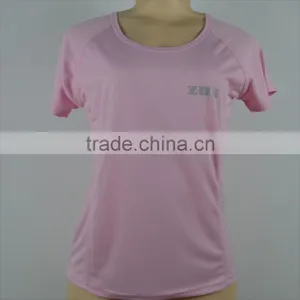 2014 Promotion Crewneck Dry Fit Women Sports t Shirt thumbnail-1