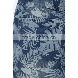 Hot Summer 2-8 Years Short Jeans Child Clothing Boys Denim Shorts Flower Pattern Printed Kids Short Pants thumbnail-3
