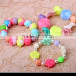 Plastic Bead Necklace Designs,fashion Bead Bracelet for Children,jewelry Diy Kit thumbnail-4