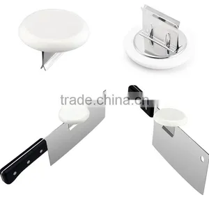 New Stainless Steel Knife Cap Dual-purpose Kitchen Chopping Booster Knife Holder Kitchen Gadgets thumbnail-2