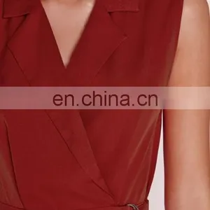 Sleeveless Red Korean Fashion Jumpsuit For Women 2015 thumbnail-5