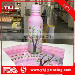 2016 YBJ China Supplier High Quality Plastic Shrink Wrap Bottle Labels thumbnail-3
