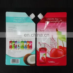 Environmental Protection Stand up Food Grade Plastic Reusable Squeeze Spout Pouch For Juice/Milk thumbnail-3
