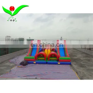 Stock and Promotion Inflatable Obstacle Challeage Bouncy Castles Inflatable 14X10X5m thumbnail-1