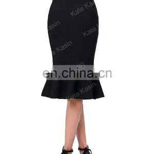 Kate Kasin Occident Women Fashion Office Lady Causal Mermaid Hips-Wrapped Pencil Skirt KK000241-1 thumbnail-4