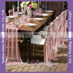 C407A New Style Chiffon Chair Covers Tie Back Blush Chair Sashes thumbnail-3