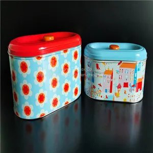 Shaped Tissue Tin Box 20cm Hemisphere Cake Tin Biscuit Cookie / Tea House thumbnail-3