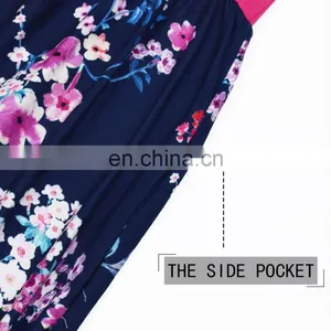 2019 New Fashion Family Mother and Daughter FLORAL Dress Beach DRESSES Sundress (this Link for WOMAN) thumbnail-5