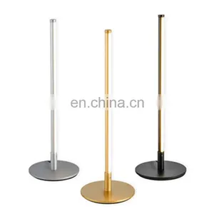 Modern Creative Design Decoration Aluminum Tube Linear LED Table Lamp Colorful Bedside Night Light With Remote Control thumbnail-2