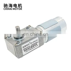 ChiHai Motor CHW-GW4058-555S DC12V 24V High Torque Low Speed Worm Gear Motor for Curtain Vending Advertisement Machine thumbnail-1