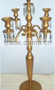 Crystal Gold Candelabra For Wedding And Parties thumbnail-1