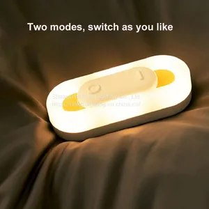 Magnetic Slide Switch LED Night Lamp Built-in Rechargeable Battery PIR Motion Sensor Led Cabinet Light For Wardrobes Cupboards thumbnail-2