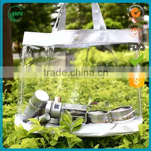 Custom Transparent Plastic Pvc Reseable Carry Handle Bag/Bags thumbnail-2