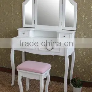 Wooden Mail Order Packaging Furniture Dressing Table and Stool thumbnail-1
