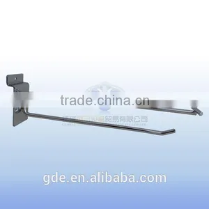 Metal Chrome Display Single Line Slatwall Hook With Price Tag thumbnail-1