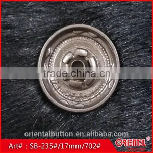 Matt Gunmetal Logo Face Spring Snap Button thumbnail-2