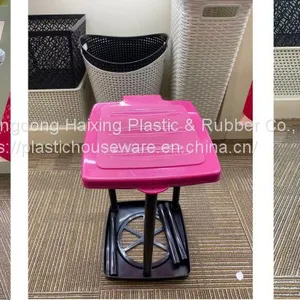 Plastic Waste Baskets Garbage Can Dust Bin thumbnail-3