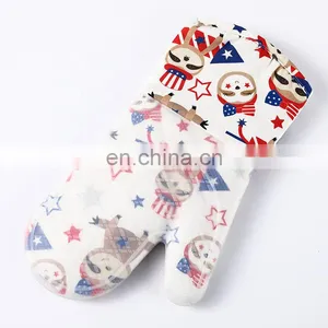 Heat Resistant Silicone Oven Mitt Microwave Mitts Custom for Kitchen Cooking thumbnail-4