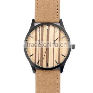 2016 New Style Leather Band Smart Watch&wooden Watch& Watches Men Japanese Quartz Movement Watches thumbnail-5