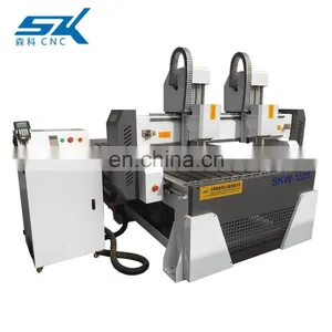 SENKE High Efficiency 3-Axis CNC Wood Fitting Cutting Machines With Double Heads thumbnail-4