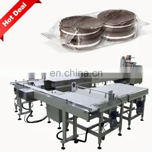 JKMF Industry Full Automatic Biscuit Sandwich Packing Machine Packing Line Rotary Film Biscuit Packing Line thumbnail-1