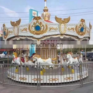 Beautiful Fairground Colorful 16 Seats Carousel Merry go Round Rides Manufacturer thumbnail-4