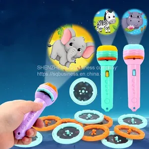Baby Sleeping Story Book Flashlight Projector Cartoon Torch Lamp Toy Kids Toy Education Flashlight Projector Torch Lamp Toy thumbnail-1