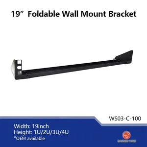 Factory OEM Manufacture WS03-C 1U 19inch Foldable Wall Mount Network Bracket / Vertical Rack / Horizontal Rack / Table Rack 1U for Network Equipment thumbnail-4