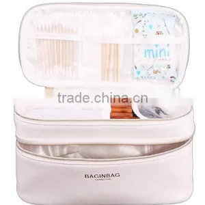Leather Travel Cosmetic Organizer Makeup Artist Train Case, Leather Beauty Travel Bag Quality Choice thumbnail-4