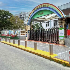 UPARK Reliable Factory Fixed Bollard Without Led Light for School Street Parking Lot thumbnail-3