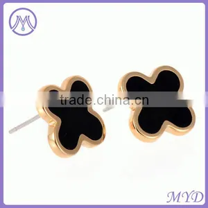 Copper/brass Heart Shaped Enamel Stud Earrings For Ladies thumbnail-6