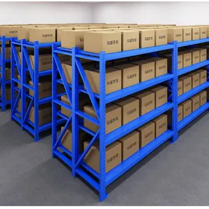 Supermarket Warehouse High Quality Rack Heavy Display Adjustable Boltless Rack Shelves Steel Metal Racking Shelf thumbnail-1