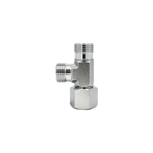 304 Stainless Steel Tee Fitting With Loose Nut, Ferrule-Type Hydraulic Tube Adapter, Yonghua Eaton Standard (CC, CD) thumbnail-1