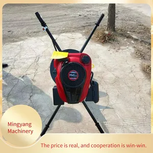 Single - Person Operated Hand - Held Earth Drill, Single - Wheel Support Pit - Digging Machine, High - Power Agricultural Tree - Planting Hole - Drilling Machine thumbnail-1