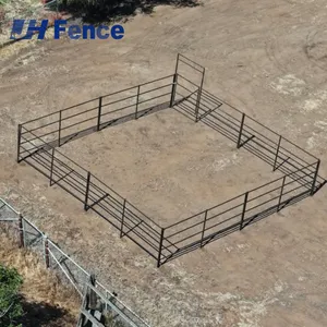 12 ft Portable Heavy Duty Galvanized Metal Round Pen Cattle Corral Livestock Farm Horse Yard Fence Panels thumbnail-5