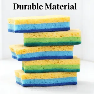 Extra Absorbent Cellulose Sponge Powerful Grease Cutting Dishwashing Pad thumbnail-1