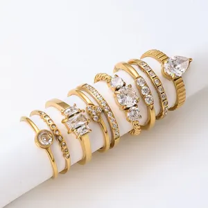 Wholesale 18K Gold PVD Plated Ring With Scratch Resistant TiN Layer thumbnail-1