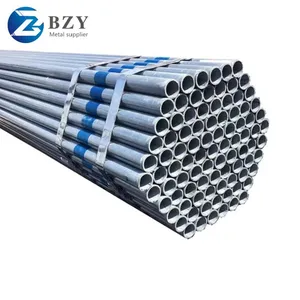 Hot Dipped Galvanized Round Steel Pipe GI Pipe Pre Galvanized Steel Pipe Galvanized Tube for Construction thumbnail-1
