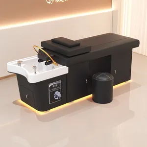 Thai Hair Shampoo Bed With Digital Temperature Control Waterfall Heater 2000W 6L Tank Salon Use thumbnail-1