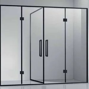 Sunfree 8332 Rectangle T‑Shape Shower Enclosure Custom Size Aluminium Frame Tempered Glass Shower Cabin For Bathroom Project thumbnail-1