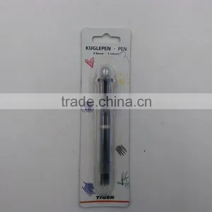 6 Color Ballpoint Plastic Telescopic Ball Pen thumbnail-1