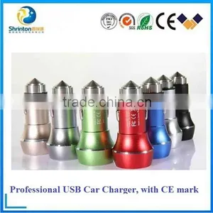 For Iphone for Samsung Dual Port Round Head dc 12v-24v Input Car Charger thumbnail-2