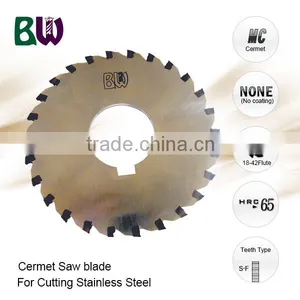 Cermet Brazed Tips Cutting Saw Blade For Cutting Stainless Steel thumbnail-1