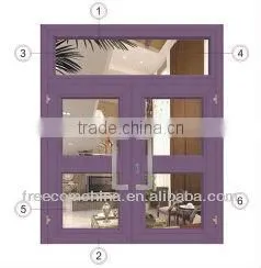 Lowest Price Aluminum Window With Magnetic Blind thumbnail-1