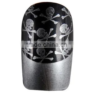 Artificial Nails With Skeleton Printing thumbnail-1