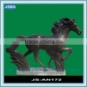 Black Marble Life Size Large Outdoor Horse Statues thumbnail-1