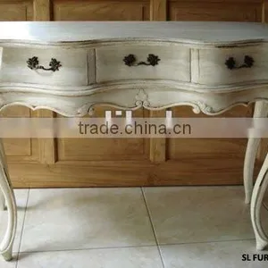Console Table 3 Drawers - Wooden Console thumbnail-1