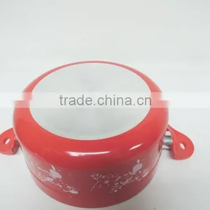 2-layers Pink Color Pressing Aluminum Food Steamer With Flower Decal thumbnail-4