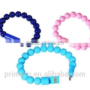 Universal Micro to USB Cable Beads Bracelet Charging Sync Data Cable Cord for Samsung Smartphone Tablet thumbnail-4